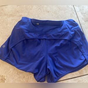 Size 6 blue lululemon shorts
